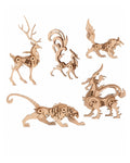 5-Piece Wooden Animal Puzzle Set