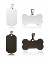 2 Bone-Shaped Tags & 2 Square Tags