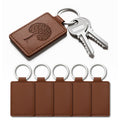 Laser Engravable PU Leather Keychains (5pcs)