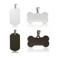 DIY Blank Stainless Steel Dog Tags / Bone Tags (4pcs)