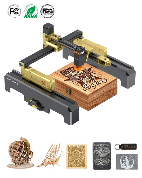 T1 Foldable Laser Engraver with APP Control, Riser & Protective Casing