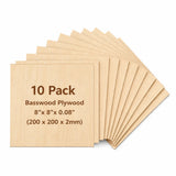 10 Pack – 8 x 8 x 0.08 in