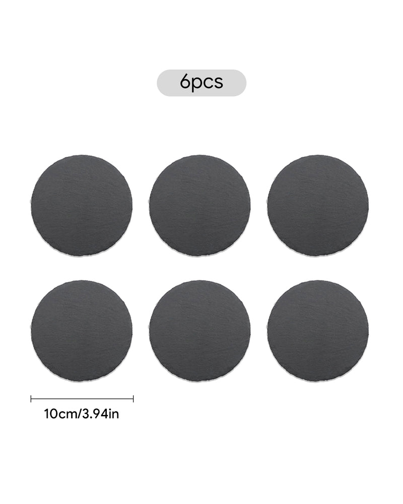 6-Pack Black Marble Coasters for Laser Engraving