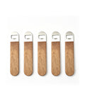 Set of 5 Long-Handle Wooden Bottle Openers for Laser Engraving