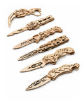 3D Wooden Knife Puzzle Kit